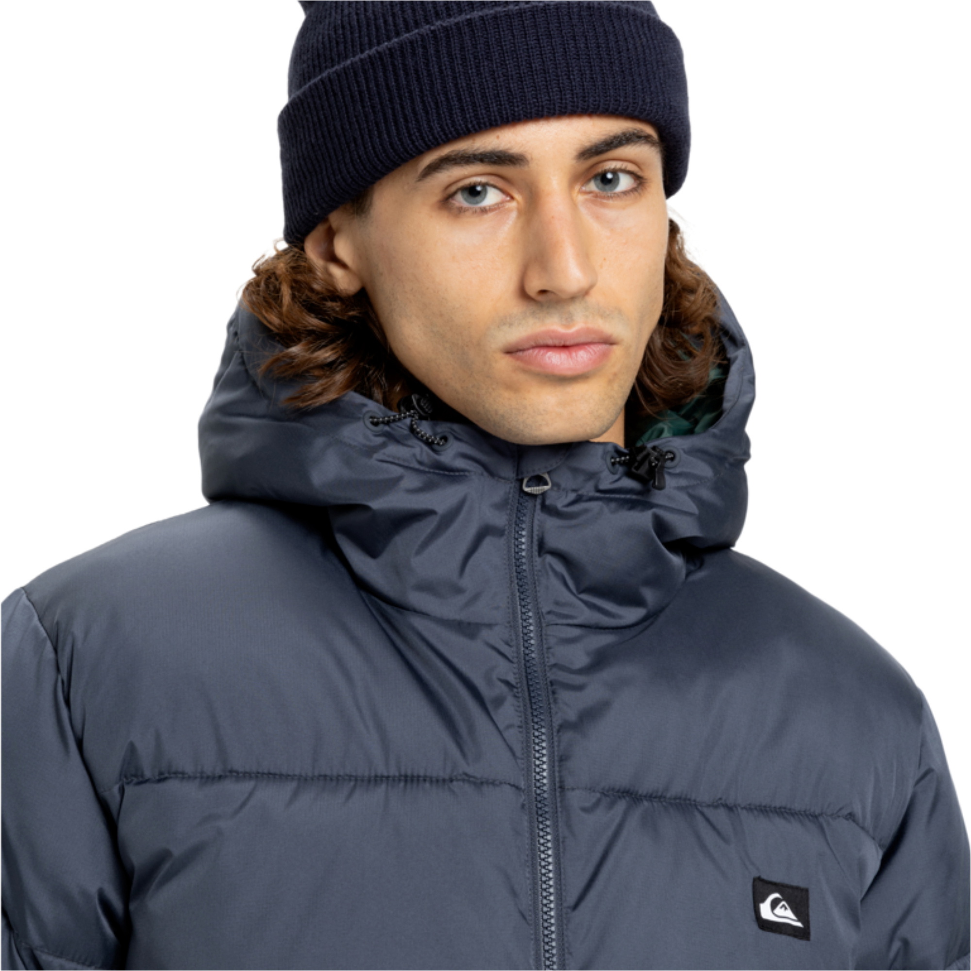 2025 Quiksilver Mens Cold Days Puffer Jacket EQYJK04173 - India Ink